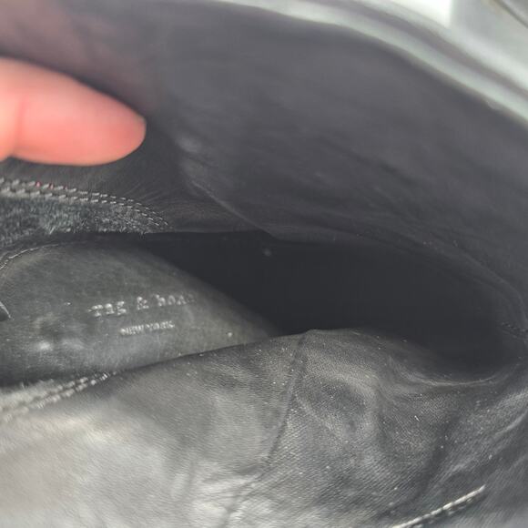 Rag & Bone Newbury Women's Leather Heeled Ankle Boots Booties Black Size 8 - Picture 8 of 10